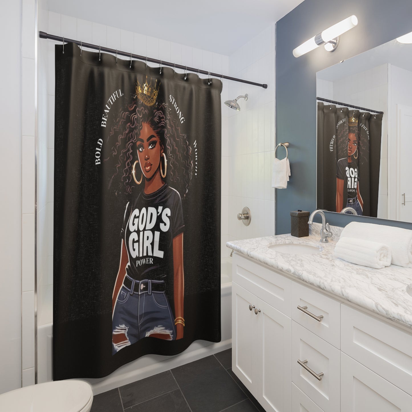 Empowering Queen Shower Curtain