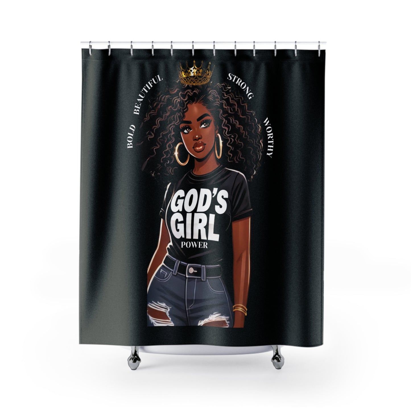 Empowering Queen Shower Curtain